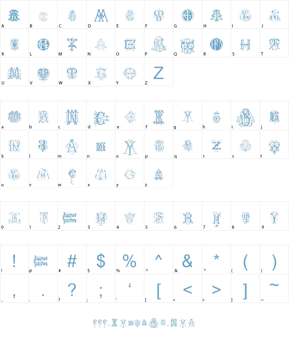 Intellecta Monograms Random Two Font Character